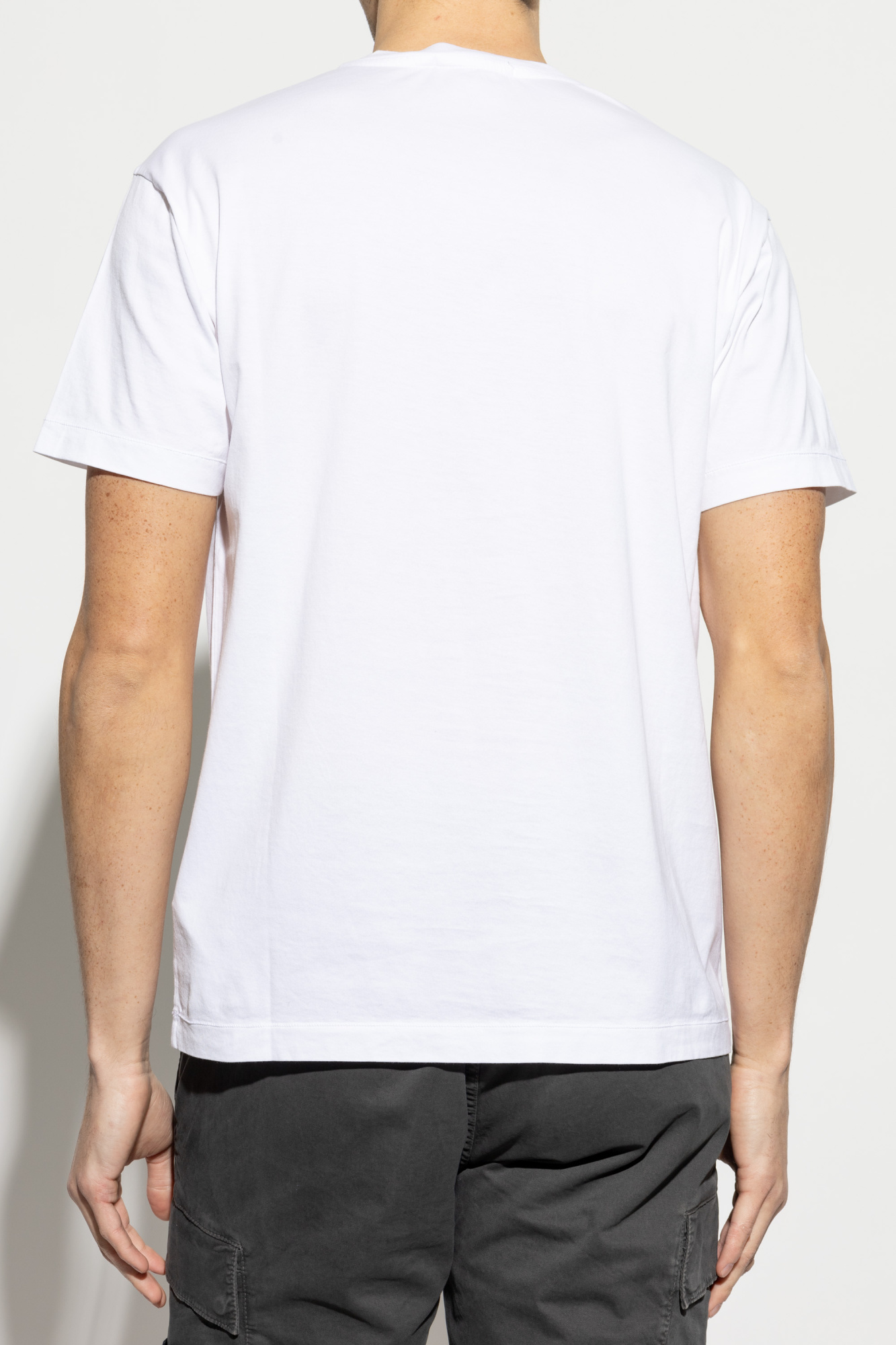 White T-shirt with logo Stone Island - Vitkac Canada